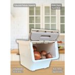Jet' s Home Tekerlekli Sebzelik BPA Free Soğanlık Patates Soğan Sepeti Organizer Beyaz Krem Motek 12 Lt