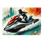 Jet Ski Aksiyonu Hediyelik Mdf Tablo 50cmX 70cm