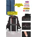 Jet Turtle Seyahat Mavi Kanvas Sırt Çantası 40CM 40X25X15 cm Pegasus, Wizz Air, Ryanair, El Valizi Koltuk Altı Valizi