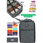 Jet Turtle Seyahat Sırt Çantası 40CM 40X25X15 cm Pegasus, Wizz Air, Ryanair, El Valizi Koltuk Altı Valizi - Gri