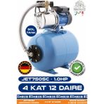 JET750SC 1.0 Hp Paslanmaz Giriş Çıkış 50L Yatay Genleşme Tank -- Otomatik Hidrofor Bina Bahçe Su Pompası – 4 Kat 12 Daire - Su Basıncında Profesyonel Çözüm!