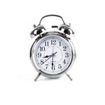Jetcom Beyaz Klasik Pilli Masa Saati Alarm Nostalji Dekoratif Çalar Saat 17 Cm