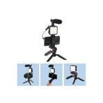 Jetcom Video Making Kit Kumandalı Mikrofon Led Işık Mini Tripod - Telefon Youtuber Video Kayıt