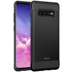 JETech İnce Kılıf Samsung Galaxy S10 Plus 6,4 inç ile Uyumlu, Şok Emici Telefon Kılıfı, ile Karbon Fiber Tasarım (Siyah)