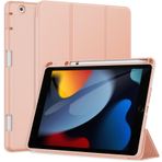 JETech Kılıf için iPad 10,2 inç Model 2021/2020/2019 (9./8./7. Nesil) Pencil Tutucu ile, Yumuşak TPU Sırtlı Ince Tablet Kapaklı, Otomatik Uyanma/Uyuma (Altın Gül)