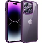JETech Kılıf için iPhone 14 Pro Max 6.7-Inç, Darbeye Dayanıklı TelefonTampon Kapağı, Düz Renkli Mat TPU Çerçeve, Çizilmez Şeffaf Arka (Derin Mor)