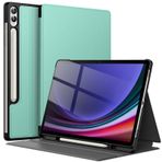 JETech Kılıf için Samsung Galaxy Tab S10 Plus/Tab S9 Plus 12.4 İnç S Pen Tutucu ile, İnce Folio Stand Koruyucu Tablet Kılıfı, Çok Açılı Görüntüleme (Yeşil)