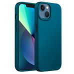 JETech Silikon Kılıf iPhone 13 mini 5.4 inç ile Uyumlu, İpeksi-Yumuşak Dokunuşlu Tam Gövde Koruyucu Kılıf, Mikrofiber Astarlı Darbeye Dayanıklı Kapak (Mav Yeşili)