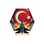 jetlegelsin Altıgen Uçurtma 50mt Ipli Türk Bayrağı Modelli