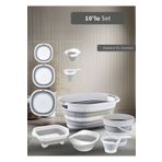 Jet's Home 10'lu Set Katlanır Sele- Badya- Kova- Maşrapa- Pirinç Süzgeci- Kesim Panosu-Huniler Bpa Free