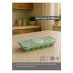 Jet's Home 12 Bölmeli Buz Kalıbı Esnek Silikon Buz Küpü BPA FREE Yuvarlak Bas Parmak Buzluk Çapı 3,5 cm Yeşil