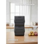 Jet's Home 2\'li Mini Boy Patates Soğan Sepeti Bpa Free Sebzelik Organizer Kutu Motek Antrasit 8 L