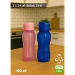 Jet's Home 2'li Set BPA Free 400 ml Su Şişesi PP-5 Minik Okul Suluğu - 18x5 - Çok Renkli