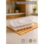 Jet's Home 2'li Set Buz Kalıbı 12 Bölmeli Esnek Silikon Buz Küpü Bpa Free Yuvarlak Bas Parmak Buzluk Çapı 3,5 cm Pembe
