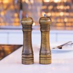 Jet'S Home 2'Li Set Masterchef Tuz Karabiber Değirmeni Baharat Öğütücü Ceviz Ahşapı 21 Cm