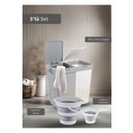 Jet's Home 3'Lü Banyo Seti Çamaşır Sepeti Katlanır Kova Katlanır Maşrapa Bpa Free