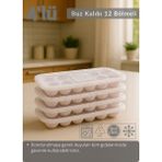 Jet's Home 4'lü Set Buz Kalıbı 12 Bölmeli Esnek Silikon Buz Küpü Bpa Free Yuvarlak Bas Parmak Buzluk Çapı 3,5 cm Pembe