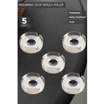 Jet'S Home 5’Li Set Skoçlu Küllük 8 Cm Paslanmaz Çelik Kül Tablası Sigara Küllüğü