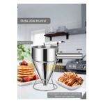 Jet's Home Gıda Jöle Hunisi Paslanmaz Hamur Dağıtıcı Standlı Krep Ve Tatlı Porsiyonlayıcı Çelik 1.2 Lt.
