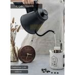 Jet's Home Kapaklı Demlik Paslanmaz Kahve Demliği Indüksiyon Uyumlu Çelik Büyük Boy Demlik 1200 ml - Siyah