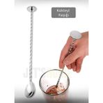 Jet's Home Kokteyl Kaşığı Paslanmaz Barista Kaşığı Pratik Barmen Kaşığı Çelik 30 cm - Açık Gri