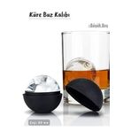 Jet'S Home Küre Pro Buz Kalıbı Silikon Küre Çikolata Kalıbı Siyah Çap 60 Mm