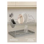 Jet's Home Mini Boy Bulaşıklık Tezgah Üstü Tabaklık BPA FREE Bulaşık Sepeti Krom 23x33x25