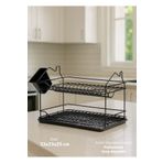 Jet's Home Mini Boy Bulaşıklık Tezgah Üstü Tabaklık BPA FREE Bulaşık Sepeti Siyah 23x33x25