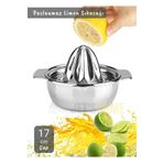 Jet'S Home Narenciye Sıkacağı Paslanmaz Portakal Sıkacağı Krom Limon Sıkacağı Çap 17 Cm