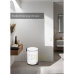 Jet's Home Pedallı Banyo Çöp Kovası Paslanmaz 12 Lt Mutfak Çöp Kutusu Beyaz