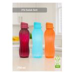 Jet's Home Su Şişesi Okul Suluk Kapaklı Matara 750 Ml*3 Mavi Mor Turuncu