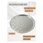 Jet's Home Yer Sofrası Sini 51 Cm Çelik Tepsi Tepsi Paslanmaz