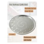 Jet'S Home Yer Sofrası Sini 56 Cm Çelik Tepsi Tepsi Paslanmaz