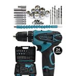 Jetta Kimmer Plus USA 58Volt 12 Ah 27 Pcs SetKorumalı Çelik Şanzuman 2 Akülü Vidalama Şarjlı Matkap