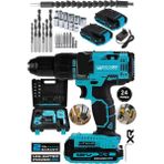 Jetta Power Tools 12V 2AH Metal Şanzıman Çift Akülü Bakır Sargı 24 Parça Şarjlı Akülü Vidalama Matkap