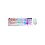 jetucuzal Everst KM-198 Luminax Beyaz Gökkuşağı Aydınlatmalı Q Gaming Oyuncu Klavye + Mouse Set