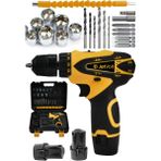 Jetvolt 12V 1.5Ah Çift Akülü Vidalama Şarjlı Matkap 24 Parça - Sarı