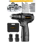 JetVolt 12v 1.5ah Şarjlı Matkap 24 Parça - Siyah