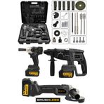 JetVolt 21V 2.0Ah 3 Lü Set Şarjlı Matkap Hilti 2-26mm 450Nm Torklu Vidalama Somun Sıkma Şarjlı Taşla