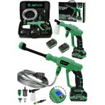 JetVolt 21v 2.0ah Kömürsüz Motor Yüksek Basınçlı Akülü Oto Araba Yıkama Makinesi Şarjlı - Yeşil