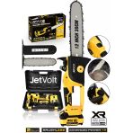 Jetvolt Çift Akülü Testere Ağaç Odun Dal Kesme Motoru - Sarı