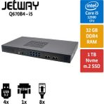 Jetway 1u Q670B4 I5 12500 32GB 1tb M2SSD 8 Port ( 4-Port Bypass Lan ) Endüstriyel Firewall Pc - Yok (Free Dos)