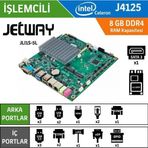 Jetway Jlı1s-5l Intel Celeron J4125 Fansız Endüstriyel Mini Itx Anakart