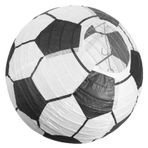 JEWEDECO Futbol feneri, asılı kağıt fener, doğum günü kutlamaları için, spor, sloganlı dekorasyon, çocuk doğum günleri ve futbol partileri için güzel masa ve oda dekorasyonu