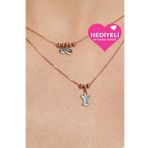 Jewelmim 925 Ayar Melek Sonsuzluk Dorika Kadın Gümüş Kolye