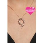 Jewelmim 925 Ayar Zeytin Dalı Zirkon Taşlı Kadın Gümüş Kolye