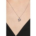 Jewelmim D Harfli Gümüş Kolye Gümüş Kadın Harfli Kolye Bayan Gümüş Harf Kolye (Beyaz)