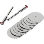 Jewval 12 Parça 32 mm Ahşap Cam Saç Kesme Diski Dremel Mini Dairesel Disk Kıl Testere Döner Dramel - Gri