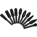 Jewval Matkap Uç Seti Hss 10 Adet 1/4 '' 3Mm Shank Ahşap Oyma Ağaç Oyma Törpü Işleme Matkap Uçları Hı