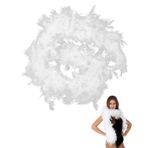 JEXOWIQ federboa beyaz - 1 adet tüylü şal kostüm uzunluğu yakl. 120 cm, karnaval, cadılar bayramı, faşing, kostüm, tiyatro, temalı parti